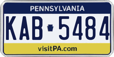 PA license plate KAB5484