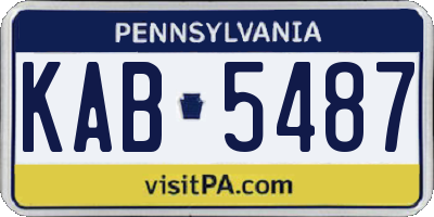 PA license plate KAB5487