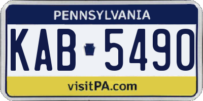 PA license plate KAB5490