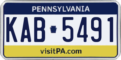 PA license plate KAB5491