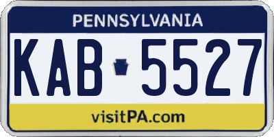 PA license plate KAB5527