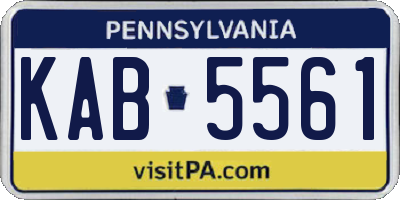 PA license plate KAB5561