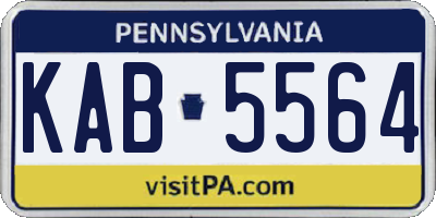 PA license plate KAB5564