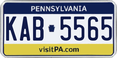 PA license plate KAB5565