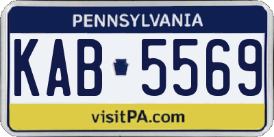 PA license plate KAB5569