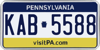 PA license plate KAB5588