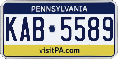 PA license plate KAB5589