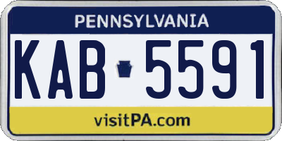 PA license plate KAB5591
