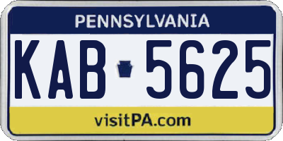 PA license plate KAB5625