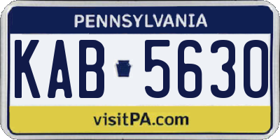 PA license plate KAB5630