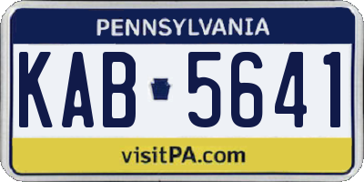 PA license plate KAB5641