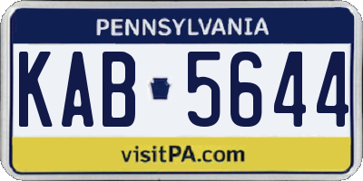 PA license plate KAB5644