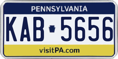 PA license plate KAB5656