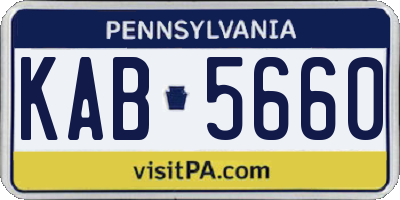 PA license plate KAB5660