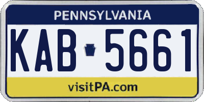 PA license plate KAB5661
