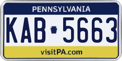 PA license plate KAB5663