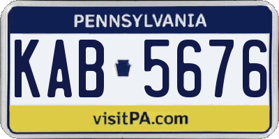 PA license plate KAB5676