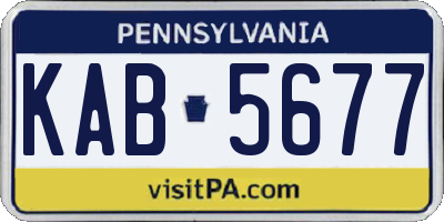 PA license plate KAB5677
