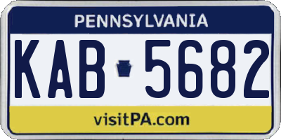 PA license plate KAB5682
