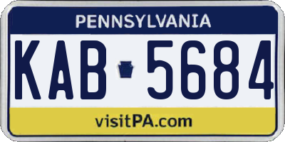 PA license plate KAB5684