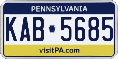 PA license plate KAB5685