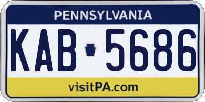 PA license plate KAB5686