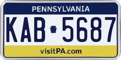 PA license plate KAB5687