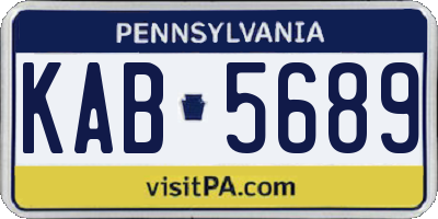 PA license plate KAB5689