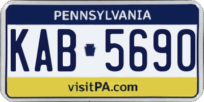 PA license plate KAB5690