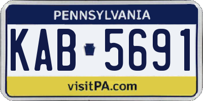 PA license plate KAB5691