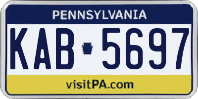 PA license plate KAB5697