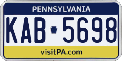 PA license plate KAB5698