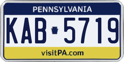 PA license plate KAB5719