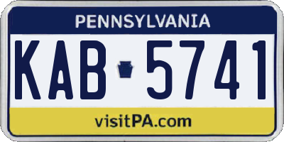 PA license plate KAB5741