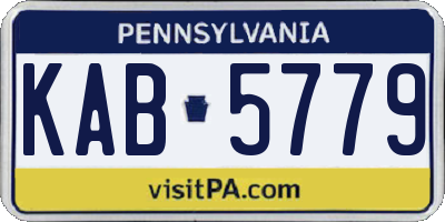 PA license plate KAB5779