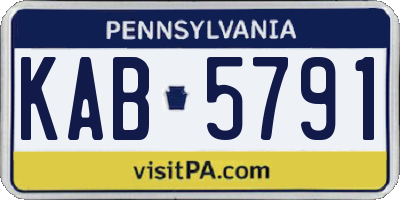 PA license plate KAB5791