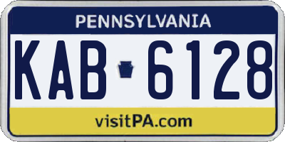 PA license plate KAB6128