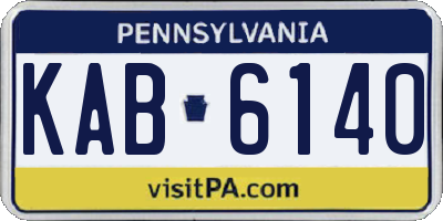 PA license plate KAB6140
