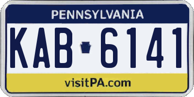 PA license plate KAB6141