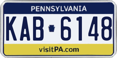 PA license plate KAB6148