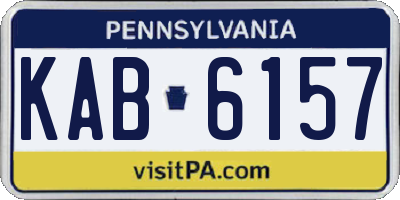 PA license plate KAB6157