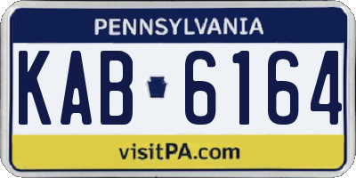 PA license plate KAB6164