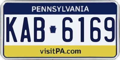PA license plate KAB6169