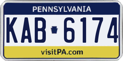 PA license plate KAB6174
