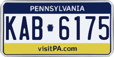 PA license plate KAB6175