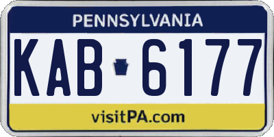 PA license plate KAB6177