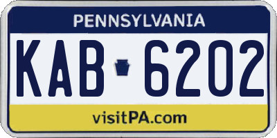 PA license plate KAB6202