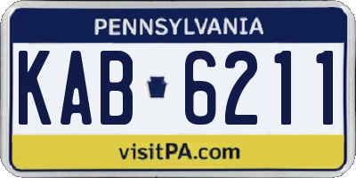 PA license plate KAB6211