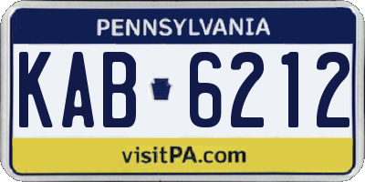 PA license plate KAB6212