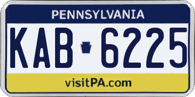 PA license plate KAB6225